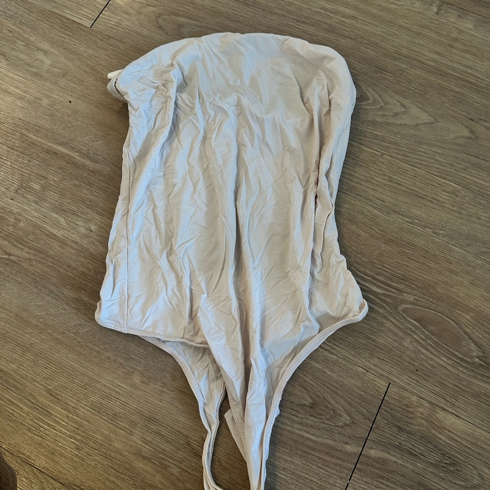 Aritzia White Strapless Bodysuit